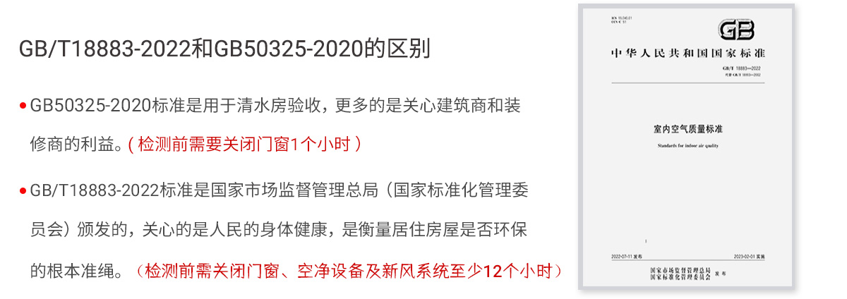 冰虫甲醛检测服务-GB/T18883-2002标准与GB50325-2020的区别